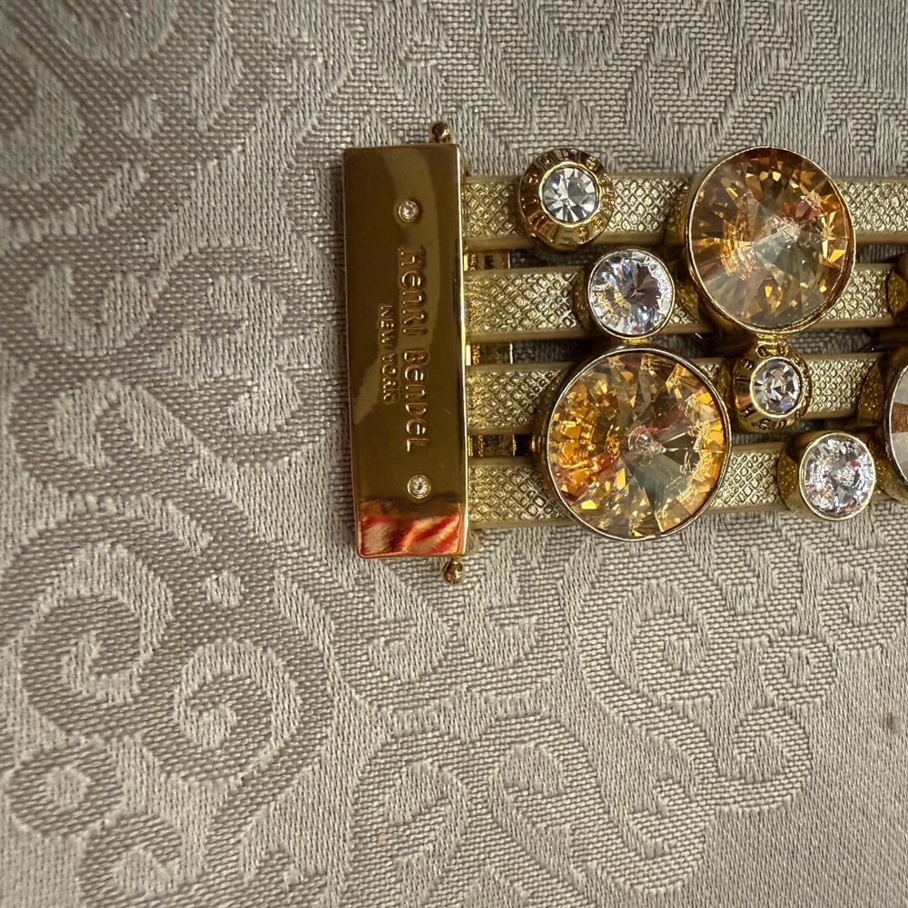 Henri Bendel Gold Crystal Bracelet - Picture 5 of 7
